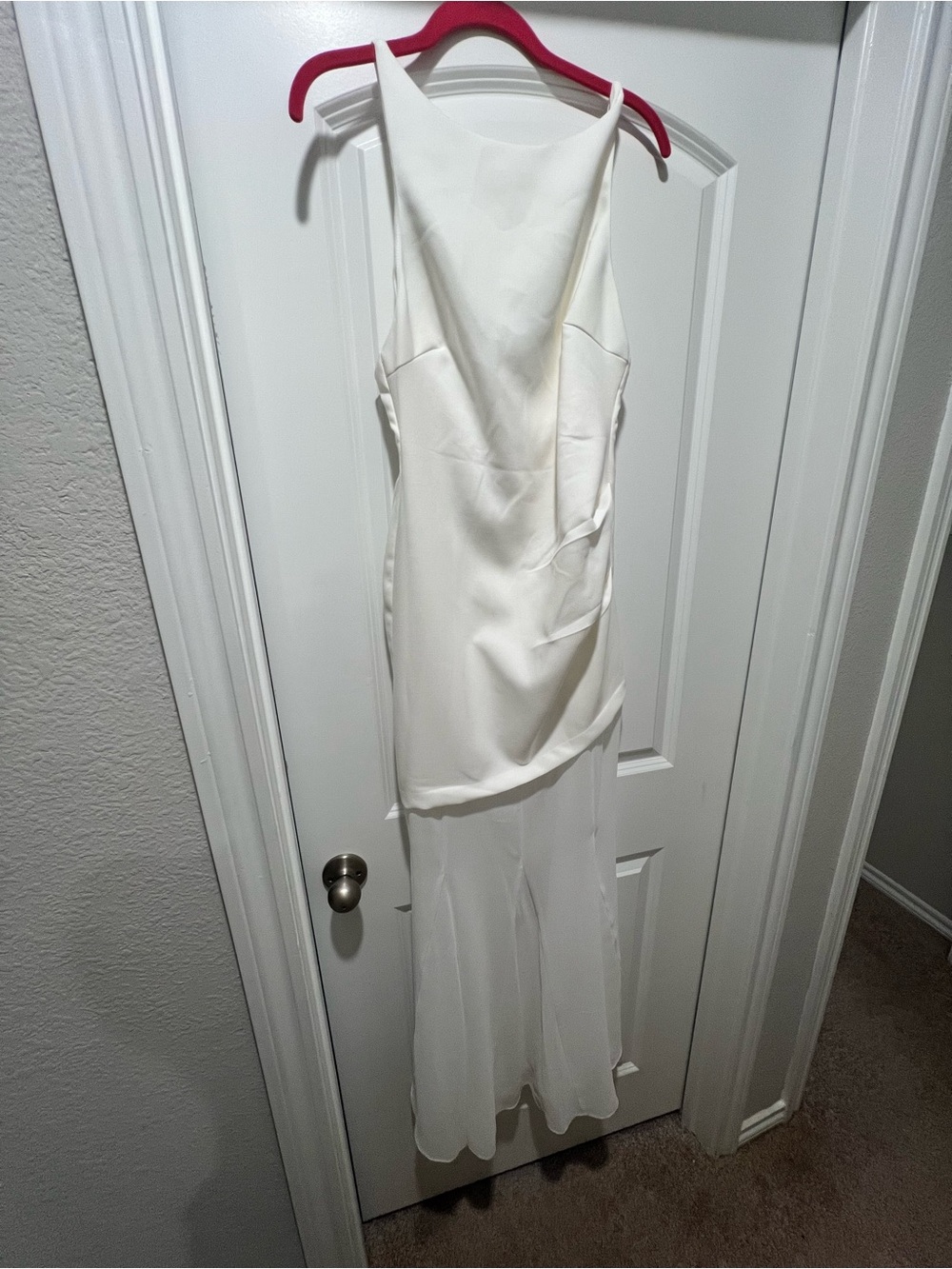 Hello Molly White Dress with Pink Hang Tag